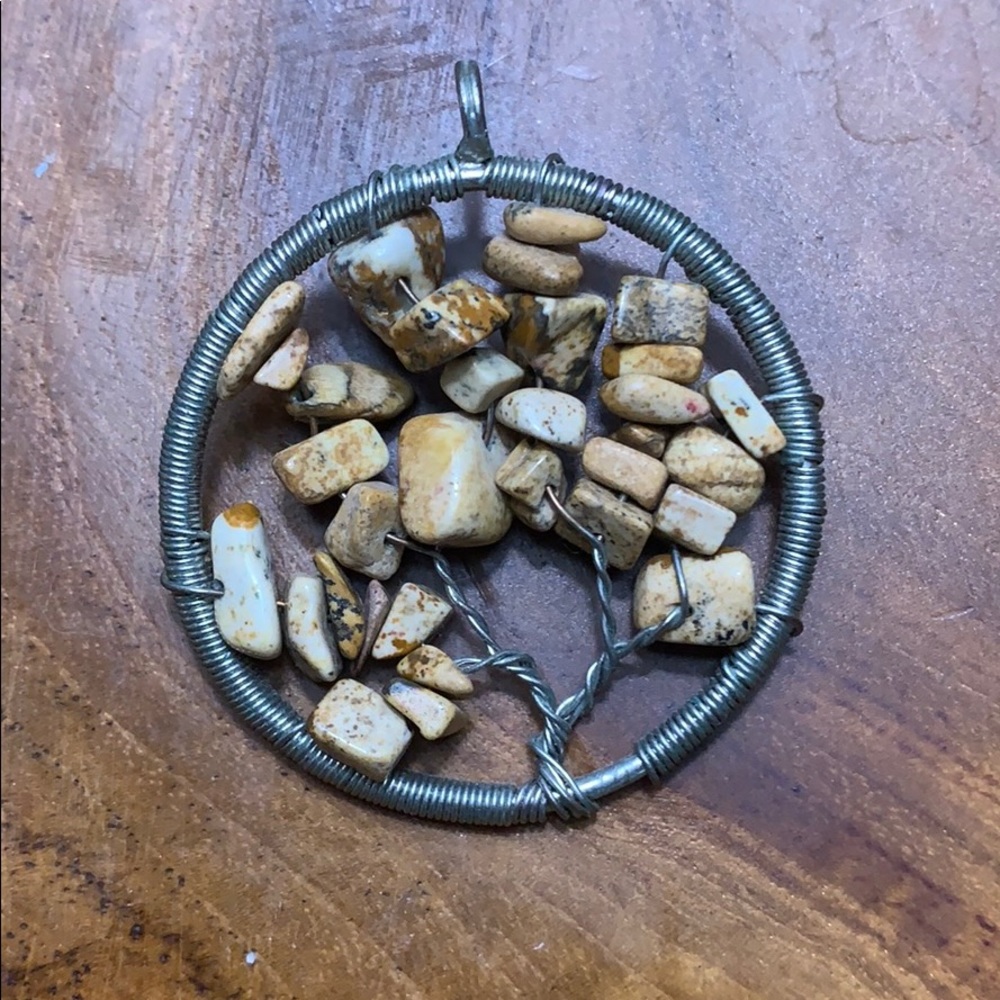 Tree of live stone pendant